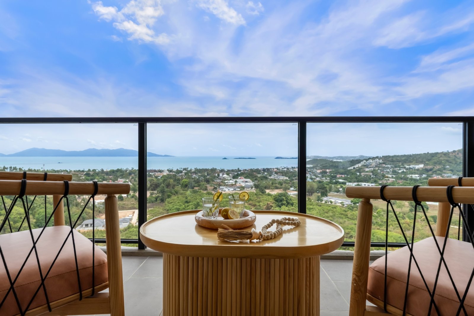Studio balcony with panoramic sea view