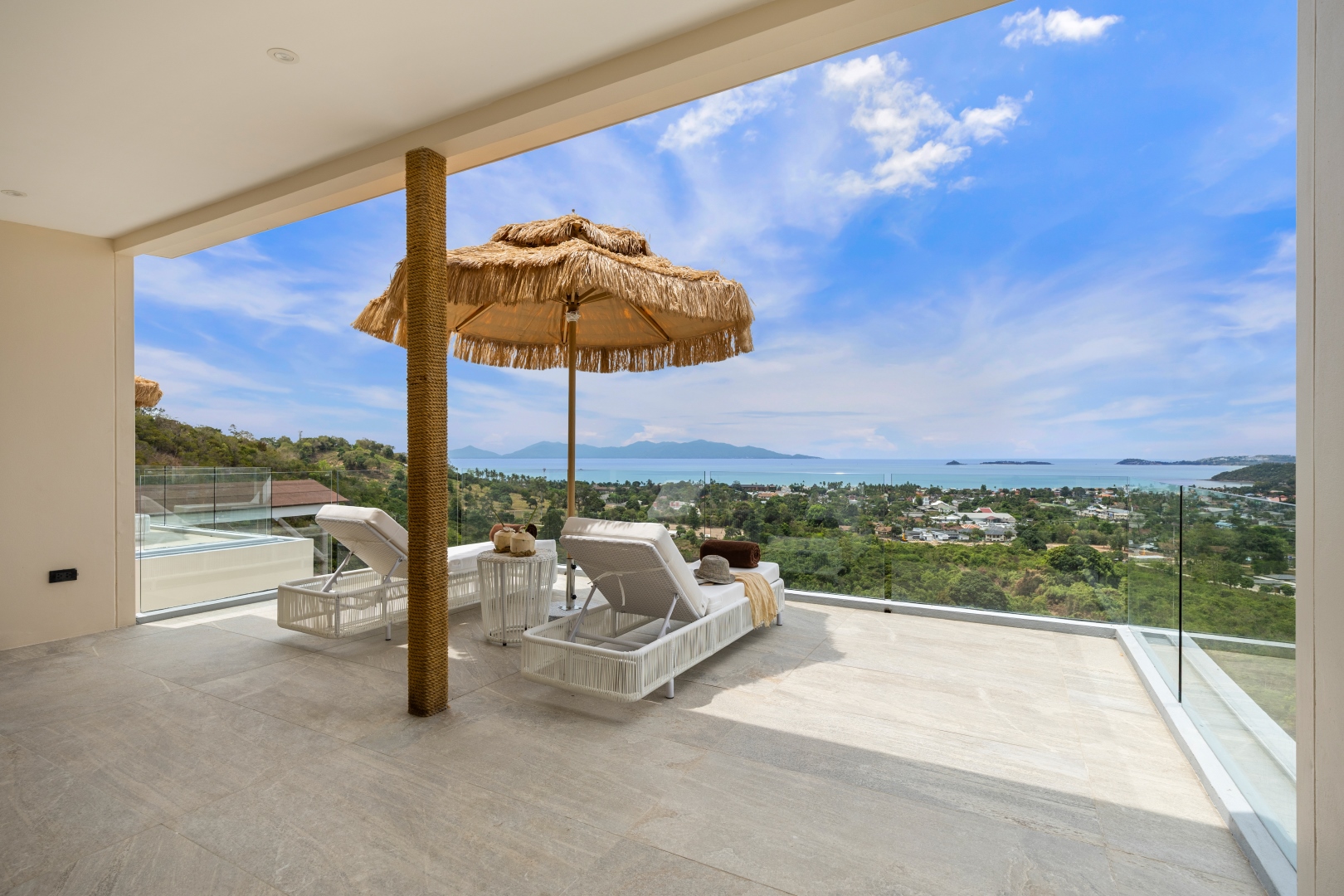 Rooftop deck with umbrella